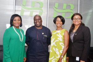 L-R: Executive Director, Heritage Bank, Mary Akpobome; Special Adviser to Lagos State Governor on Sports/Chairman, Lagos State Sports Commission, Ayodeji Tinubu; Heritage Bank Skoolympics Ambassador, Mary Onyali and Divisional Head, Retail/SME, Heritage Bank, Ori Ogba, during the bank’s Skoolympics Stakeholders meeting in Lagos…yesterday.