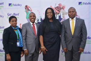 L-R: Head of Savings, Janet Nnabuko; Regional Bank Head, Ikeja Region, Jude Monye; Executive Director, Shared Services and Products, Chijioke Ugochukwu and Divisional Head, Retail Banking, Richard Madiebo all of Fidelity Bank Plc at the 3rd Monthly Draw/ 1st Quarterly Draw  of the Fidelity Bank Get Alert in Millions Savings Promo held at the Fidelity Head Office, Lagos.  